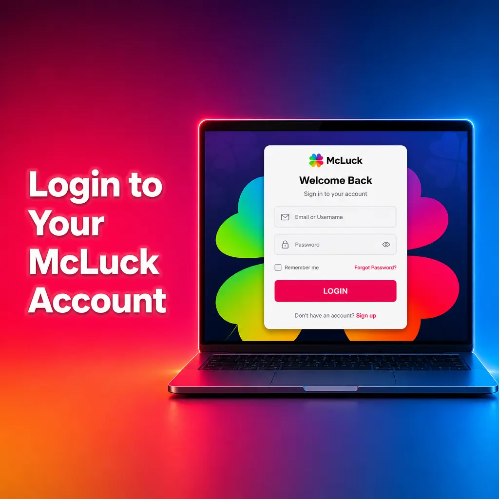 Login screen for McLuck account