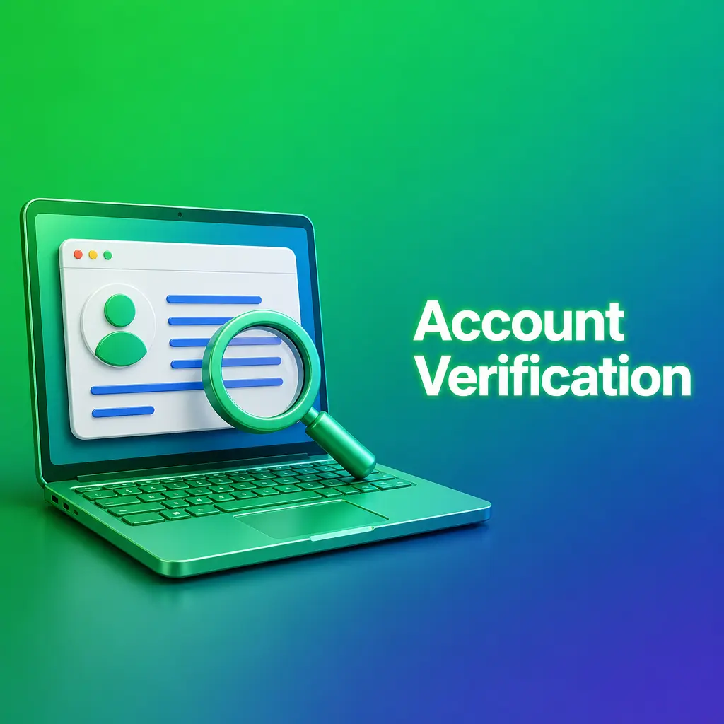 User completing account verification steps