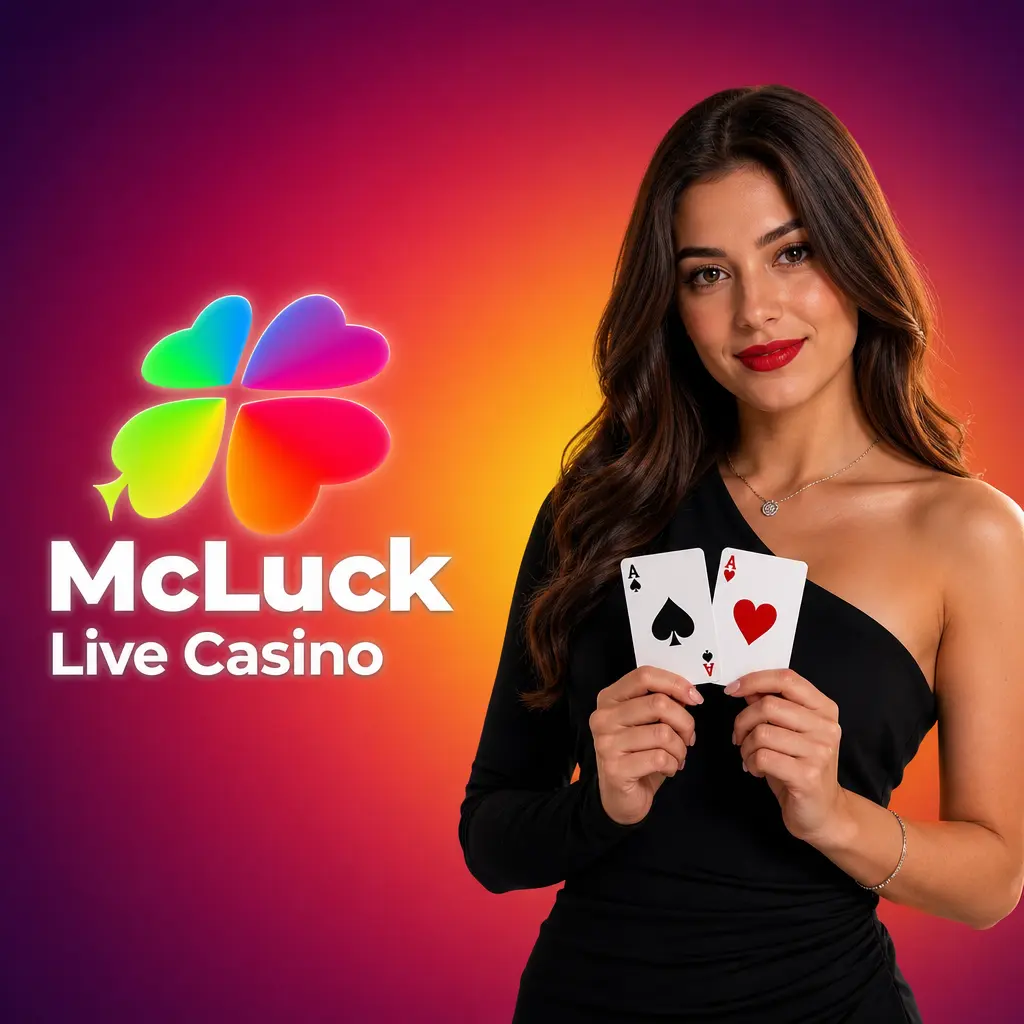 Live dealer streaming a McLuck casino table game